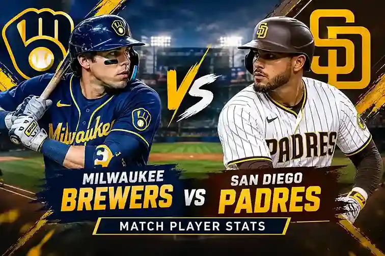 Milwaukee Brewers vs San Diego Padres Match Player Stats