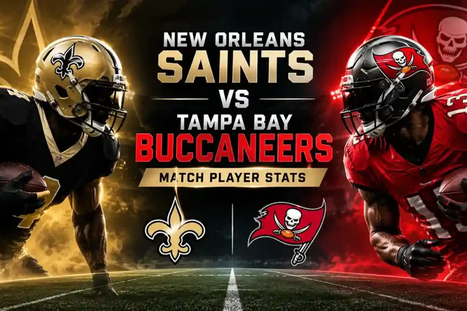 New Orleans Saints vs Tampa Bay Buccaneers match player stats 2026