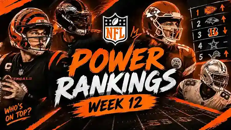 NFL Power Rankings Week 12 (2026): Thanksgiving Slate, Contenders and the Live Top 32